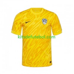 Camisola de Guarda-redes Seleção da Eslovena Amarelo Homem Equipamento principal Europeu 2024 Mangas Curtas