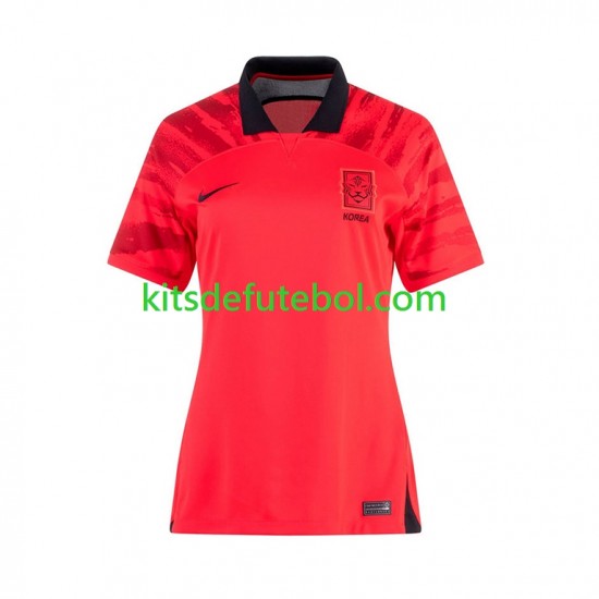 Camisola Seleção da Sul-Coreana Mulheres Equipamento principal Mundial 2022 Mangas Curtas