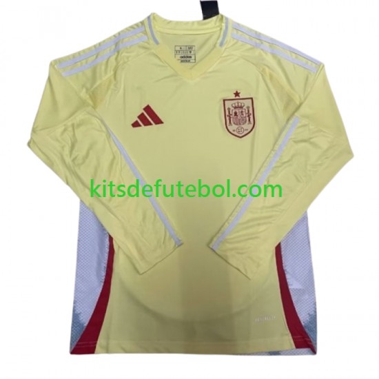 Camisola Seleção da Espanhola Homem Equipamento alternativo Europeu 2024 Mangas Compridas