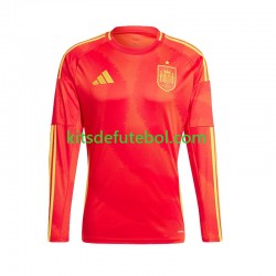 Camisola Seleção da Espanhola Homem Equipamento principal Europeu 2024 Mangas Compridas