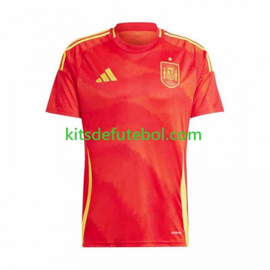 Camisola Seleção da Espanhola Homem Equipamento principal Europeu 2024 Mangas Curtas