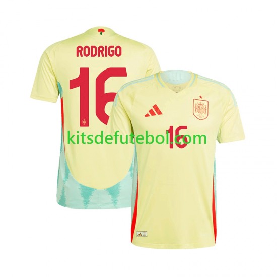Camisola Seleção da Espanhola RODRIGO 16 Homem Equipamento alternativo Europeu 2024 Mangas Curtas