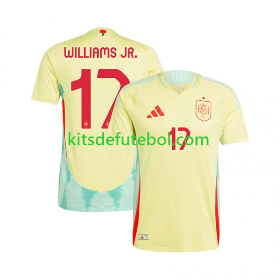 Camisola Seleção da Espanhola WILLIAMS JR 17 Homem Equipamento alternativo Europeu 2024 Mangas Curtas