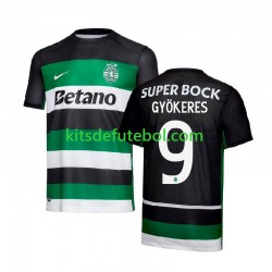 Camisola Sporting CP Gyokeres 9 Homem Equipamento principal 2024-2025 Mangas Curtas