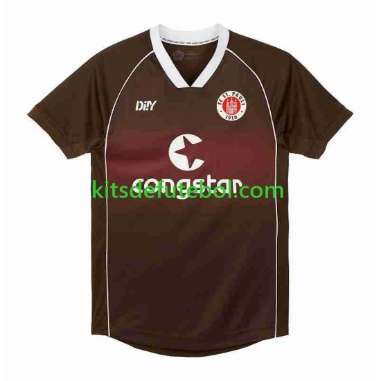 Camisola St Pauli Homem Equipamento principal 2023-2024 Mangas Curtas