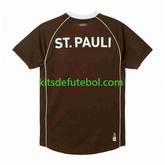 Camisola St Pauli Homem Equipamento principal 2023-2024 Mangas Curtas