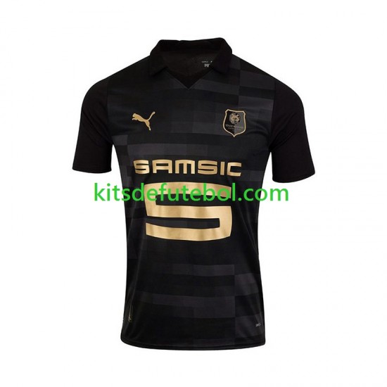 Camisola Stade Rennais Preto Homem Terceiro equipamento 2023-2024 Mangas Curtas