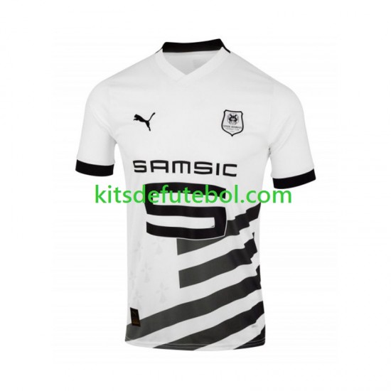 Camisola Stade Rennais Branco Homem Equipamento alternativo 2023-2024 Mangas Curtas