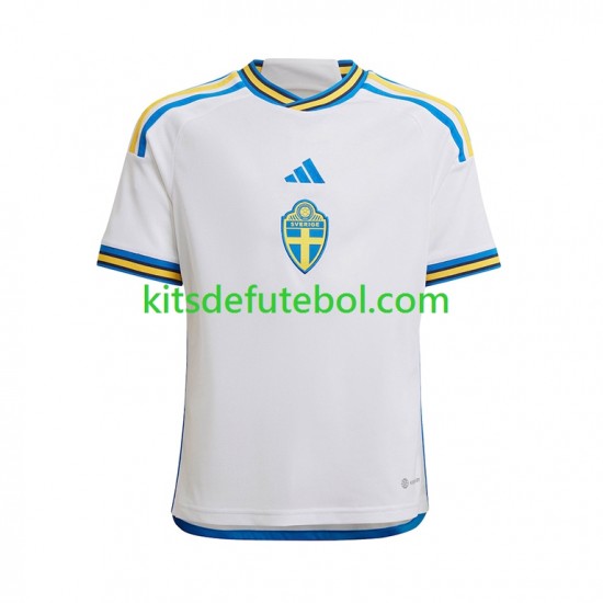 Camisola Seleção da Sueca Homem Equipamento alternativo 2022-2023 Mangas Curtas