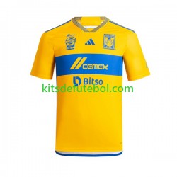 Camisola Tigres UANL Homem Equipamento principal 2023-2024 Mangas Curtas