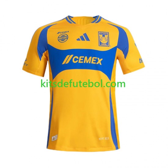 Camisola Tigres UANL Homem Equipamento principal 2024-2025 Mangas Curtas