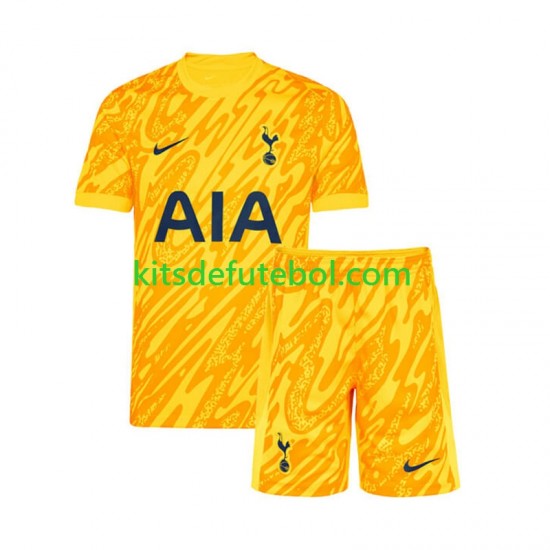 Camisola de Guarda-redes Tottenham Hotspur Criança Equipamento principal 2024-2025 Mangas Curtas