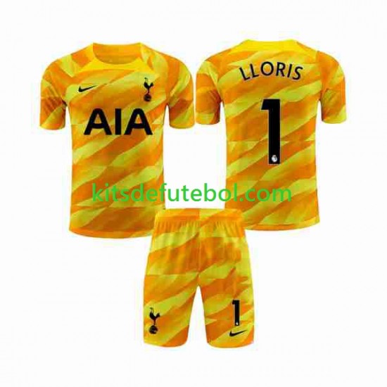 Camisola de Guarda-redes Tottenham Hotspur Laranja Hugo Criança Equipamento alternativo 2023-2024 Mangas Curtas