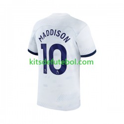 Camisola Tottenham Hotspur James Maddison 10 Homem Equipamento principal 2023-2024 Mangas Curtas