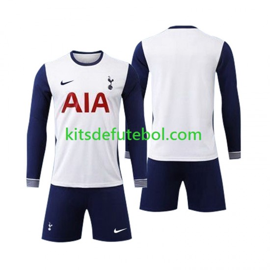 Camisola Tottenham Spurs Criança Equipamento principal 2024-2025 Mangas Compridas