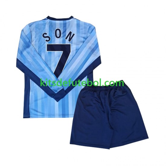 Camisola Tottenham Spurs Son 7 Criança Equipamento alternativo 2024-2025 Mangas Compridas