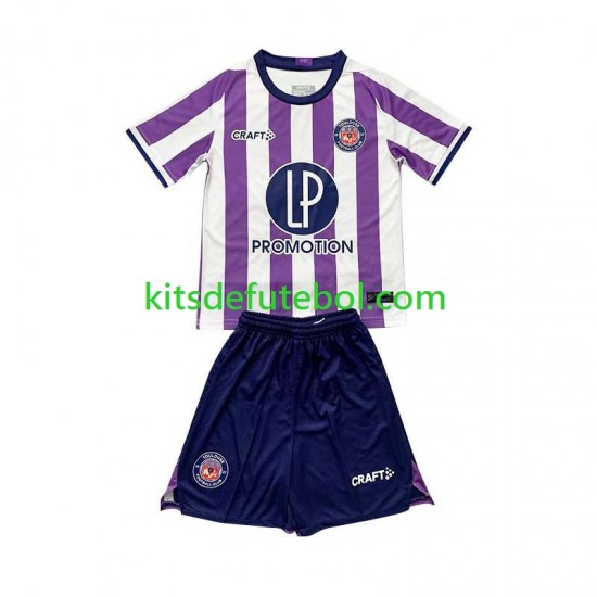 Camisola Toulouse Criança Equipamento principal 2023-2024 Mangas Curtas