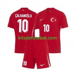 Camisola Seleção da Turca Hakan Calhanoglu 10 Criança Equipamento alternativo Europeu 2024 Mangas Curtas