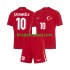 Camisola Seleção da Turca Hakan Calhanoglu 10 Criança Equipamento alternativo Europeu 2024 Mangas Curtas