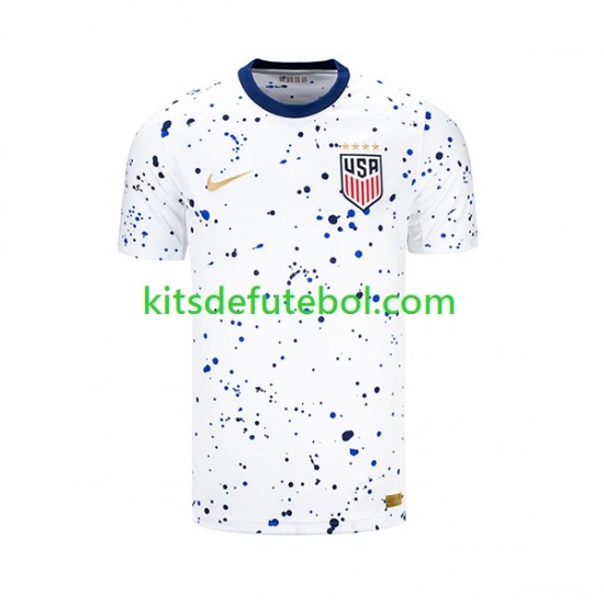 Camisola Seleção da Estados Unidos Homem Equipamento principal 2023 Mangas Curtas