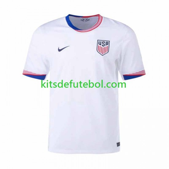 Camisola Seleção da Estados Unidos Homem Equipamento principal 2024 Mangas Curtas