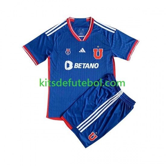 Camisola Universidad de Chile Criança Equipamento principal 2023 Mangas Curtas