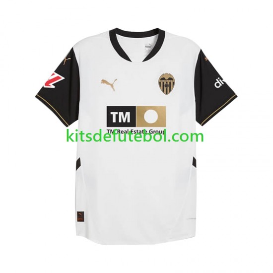 Camisola Valencia CF Homem Equipamento principal 2024-2025 Mangas Curtas