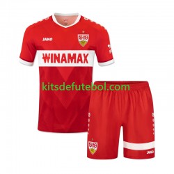 Camisola VfB Stuttgart Criança Equipamento alternativo 2024-2025 Mangas Curtas