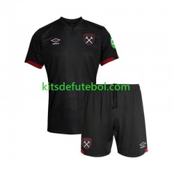 Camisola West Ham United Criança Equipamento alternativo 2024-2025 Mangas Curtas
