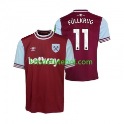 Camisola West Ham United FULLKRUG 11 Homem Equipamento principal 2024-2025 Mangas Curtas