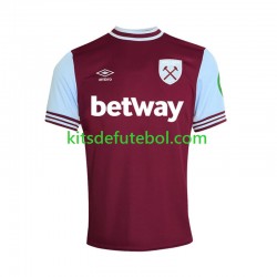 Camisola West Ham United Homem Equipamento principal 2024-2025 Mangas Curtas