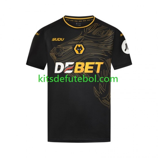 Camisola Wolverhampton Wanderers Homem Equipamento alternativo 2024-2025 Mangas Curtas