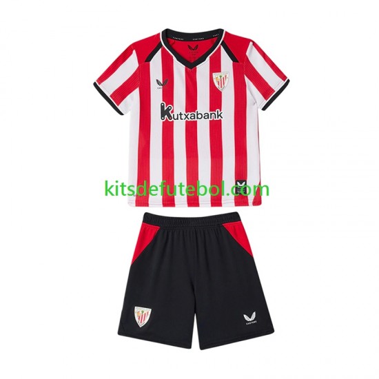 Camisola Athletic Bilbao Criança Equipamento principal 2026-2027 Mangas Curtas