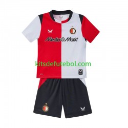 Camisola Feyenoord Rotterdam Criança Equipamento principal 2026-2027 Mangas Curtas