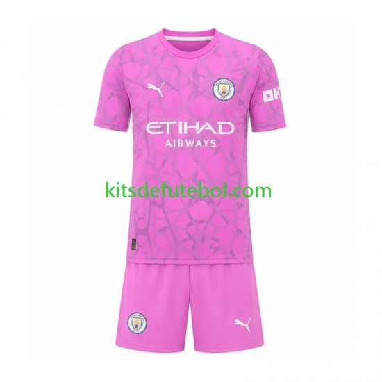 Camisola de Guarda-redes Manchester City Criança Equipamento alternativo 2026-2027 Mangas Curtas