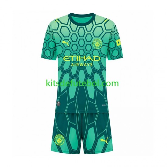 Camisola de Guarda-redes Manchester City Criança Equipamento principal 2026-2027 Mangas Curtas