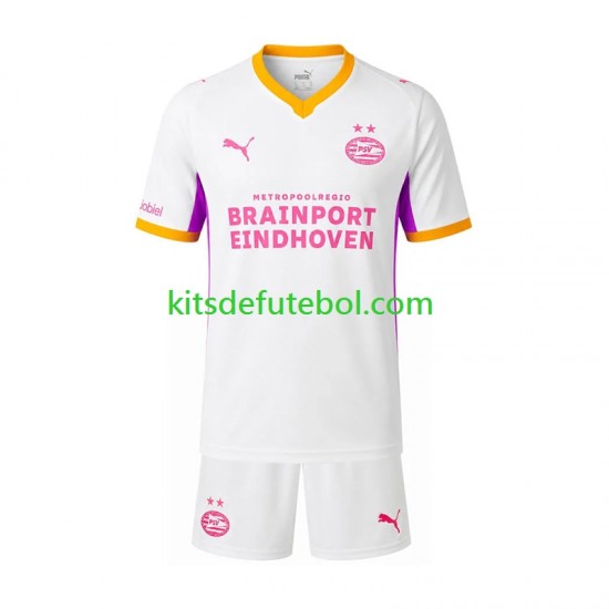 Camisola PSV Eindhoven Criança Equipamento alternativo 2026-2027 Mangas Curtas