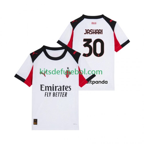 Camisola AC Milan Ardon Jashari 30 Homem Equipamento alternativo 2025-2026 Mangas Curtas