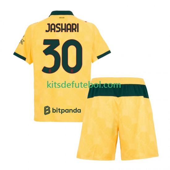 Camisola AC Milan Ardon Jashari 30 Criança Terceiro equipamento 2025-2026 Mangas Curtas