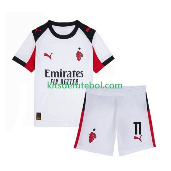 Camisola AC Milan Christian Pulisic 11 Criança Equipamento alternativo 2025-2026 Mangas Curtas