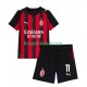 Camisola AC Milan Christian Pulisic 11 Criança Equipamento principal 2025-2026 Mangas Curtas