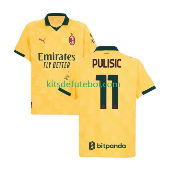 Camisola AC Milan Christian Pulisic 11 Homem Terceiro equipamento 2025-2026 Mangas Curtas