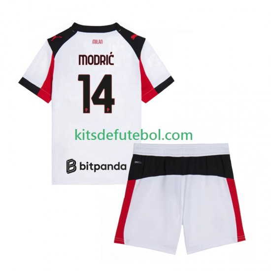 Camisola AC Milan Luca Modric 14 Homem Equipamento alternativo 2025-2026 Mangas Curtas