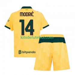 Camisola AC Milan Luca Modric 14 Criança Terceiro equipamento 2025-2026 Mangas Curtas