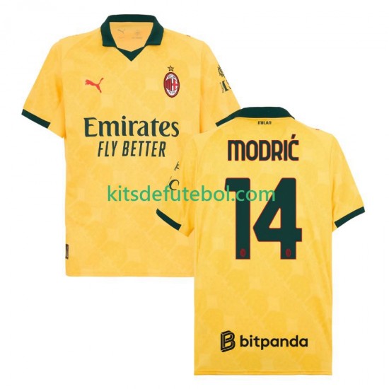 Camisola AC Milan Luca Modric 14 Homem Terceiro equipamento 2025-2026 Mangas Curtas