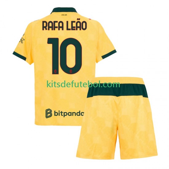 Camisola AC Milan Rafael Leao 10 Criança Terceiro equipamento 2025-2026 Mangas Curtas