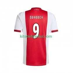 Camisola AFC Ajax Brian Brobbey 9 Homem Equipamento principal 2025-2026 Mangas Curtas