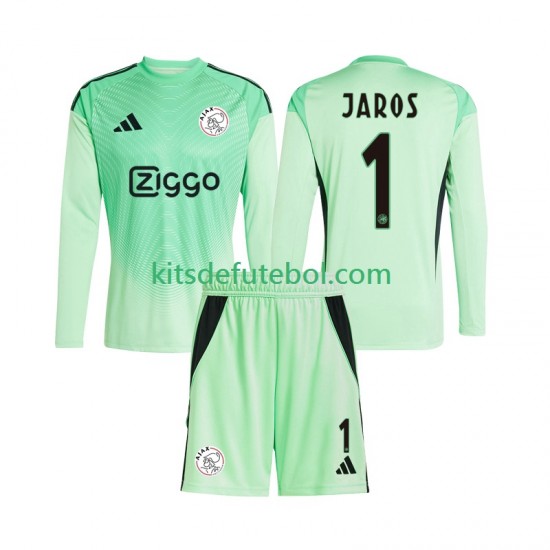 Camisola de Guarda-redes AFC Ajax Vitezslav Jaros 1 Criança Equipamento principal 2025-2026 Mangas Compridas