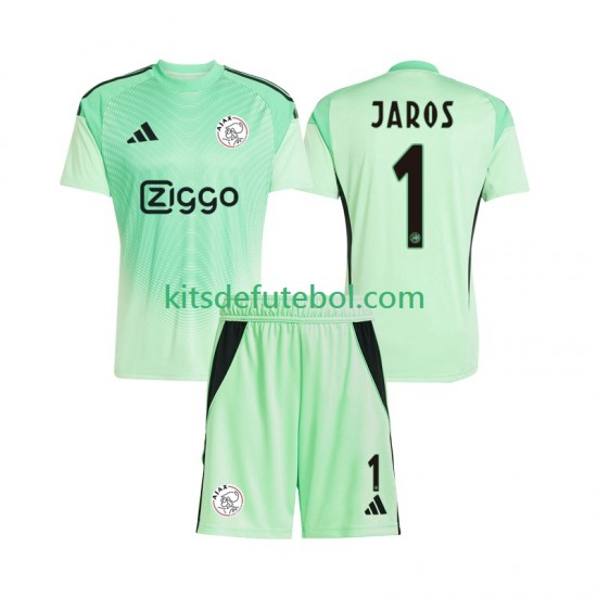 Camisola de Guarda-redes AFC Ajax Vitezslav Jaros 1 Criança Equipamento principal 2025-2026 Mangas Curtas