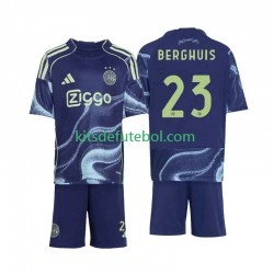 Camisola AFC Ajax Steven Berghuis 23 Criança Equipamento alternativo 2025-2026 Mangas Curtas
